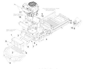 Engine Accessories Diagram and Parts List for Z-FORCELE60KH (17ATDAGD009)(2017) Cub Cadet Lawn Tractor